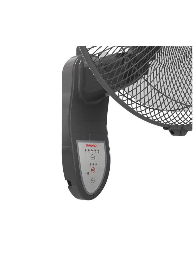 تورنيدو مروحة حائط تورنيدو 16 بوصة 4 ريشة ريموت رمادي EPS-16RG - Image 2