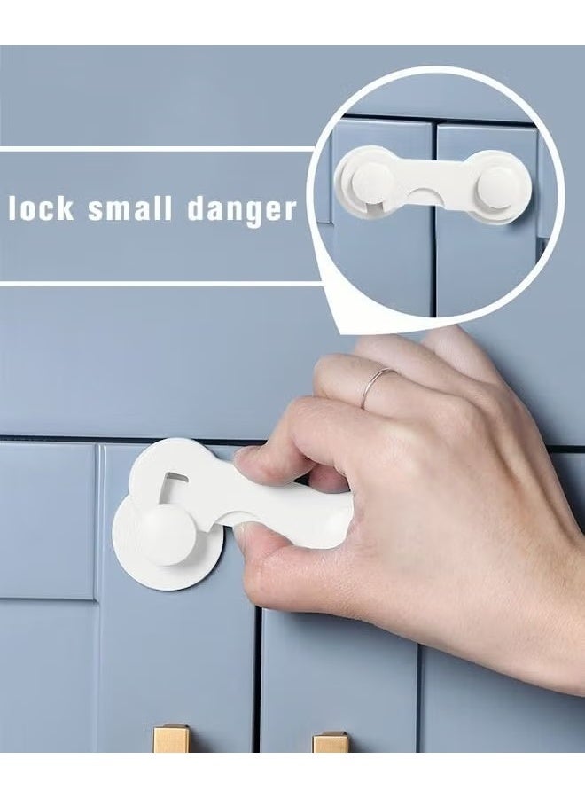 HOOKOR 16-Piece Baby Safety Strap Locks Child Lock for Cabinets and Drawers, Toilet, Fridge & More. 3M Adhesive Pads. Easy Installation, No Drilling Required, White - Image 4