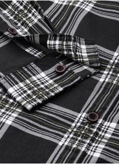 The Indian Garage Co Men Slim Fit Checkered Full Sleeves Cutaway Collar Casual Shirt  - Image 5
