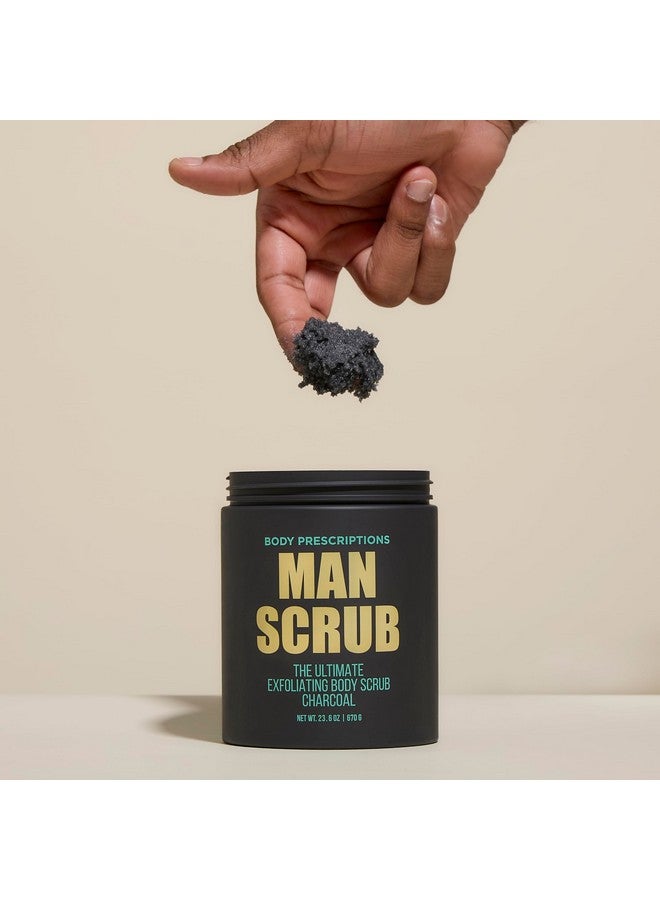 بودي بريسكريبشنز مقشر الجسم للرجال من بودي بريسكشنز - غسول تنظيف البشرة المثالي في وعاء بغطاء دوار، مناسب لجميع أنواع البشرة، 21 أونصة (عبوة من قطعة واحدة)، فحم - Image 3