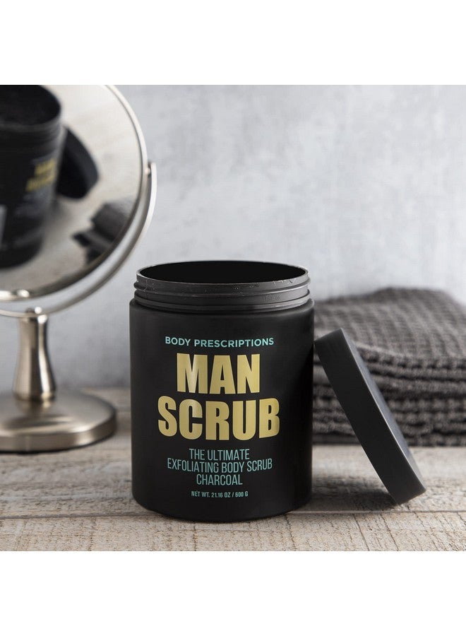 بودي بريسكريبشنز مقشر الجسم للرجال من بودي بريسكشنز - غسول تنظيف البشرة المثالي في وعاء بغطاء دوار، مناسب لجميع أنواع البشرة، 21 أونصة (عبوة من قطعة واحدة)، فحم - Image 4
