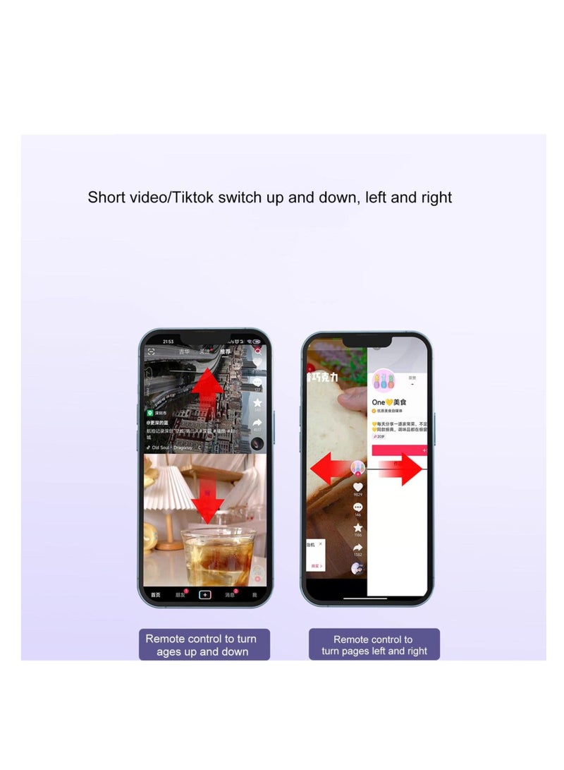 Y&D Blue Tooth Remote For Phone Control Volume Control Give A Like Short Video Play Page Turner Mobile Phone Camera Media Playback (Generic ) - Image 4