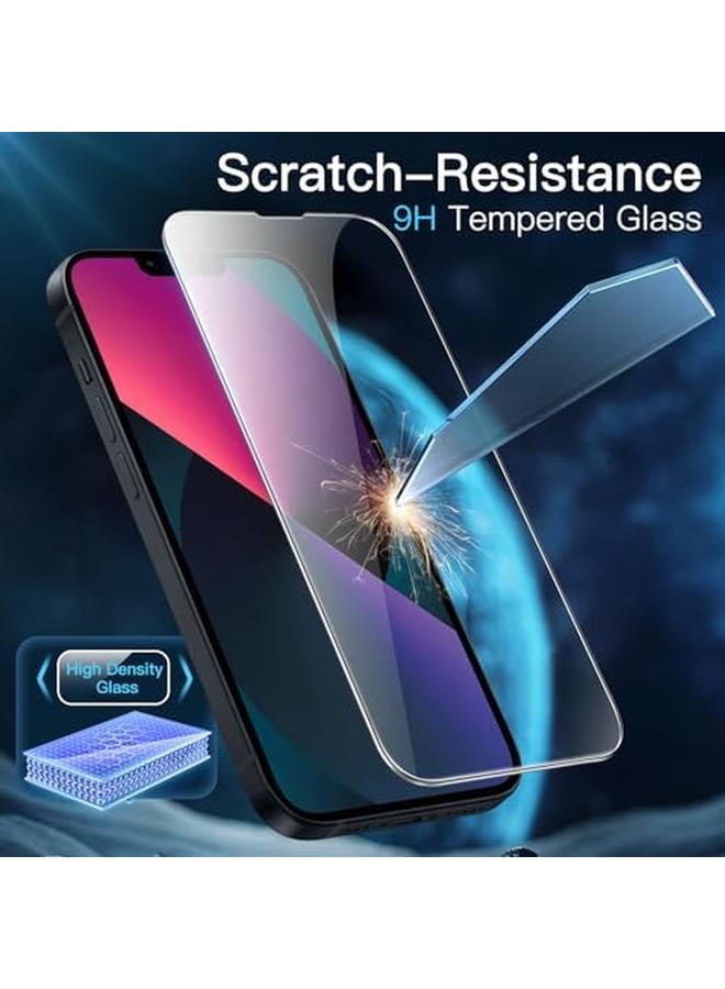 جي تيك جراب مغناطيسي 3 في 1 لهاتف Iphone 13 6.1 بوصة مع قطعتين من واقي الشاشة الزجاجي المقوى متوافق مع Magsafe، غطاء خلفي شفاف غير لامع مقاوم للصدمات، أسود - Image 5