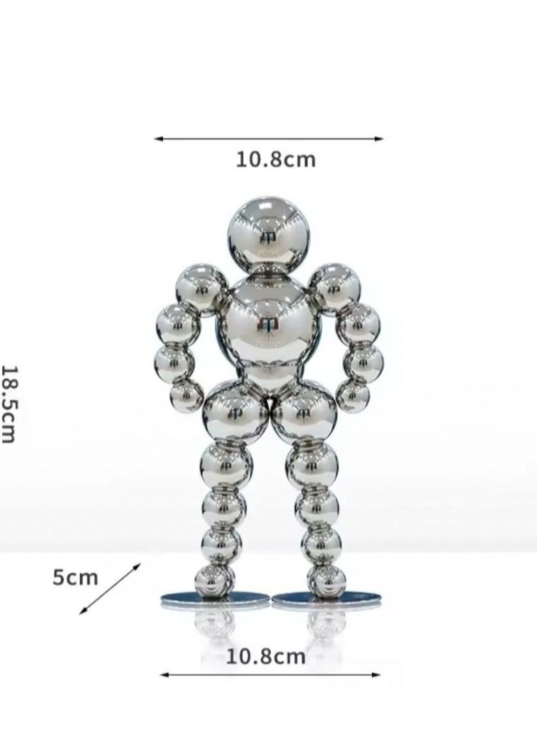 Golden Spherical Man Statue - A Modern Artwork That Attracts Eyes