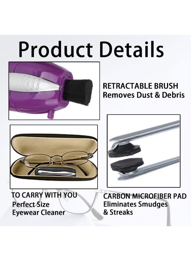2 Pcs Portable Glasses Cleaner,Eye Glasses Cleaner,Glasses Cleaner Tool,Compatible with Peeps Eyeglass Cleaner,Peeps Glasses Cleaner Easy to Carry,Convenient for Commuting and Going to School - Image 3