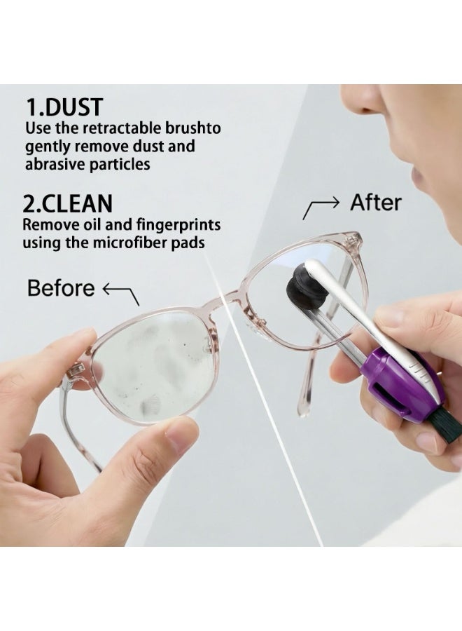 2 Pcs Portable Glasses Cleaner,Eye Glasses Cleaner,Glasses Cleaner Tool,Compatible with Peeps Eyeglass Cleaner,Peeps Glasses Cleaner Easy to Carry,Convenient for Commuting and Going to School - Image 4
