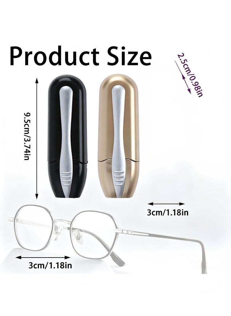 2 Pcs Portable Glasses Cleaner,Eye Glasses Cleaner,Glasses Cleaner Tool,Compatible with Peeps Eyeglass Cleaner,Peeps Glasses Cleaner Easy to Carry,Convenient for Commuting and Going to School - Image 2