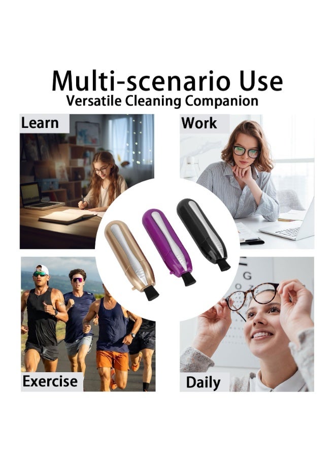 2 Pcs Portable Glasses Cleaner,Eye Glasses Cleaner,Glasses Cleaner Tool,Compatible with Peeps Eyeglass Cleaner,Peeps Glasses Cleaner Easy to Carry,Convenient for Commuting and Going to School - Image 5