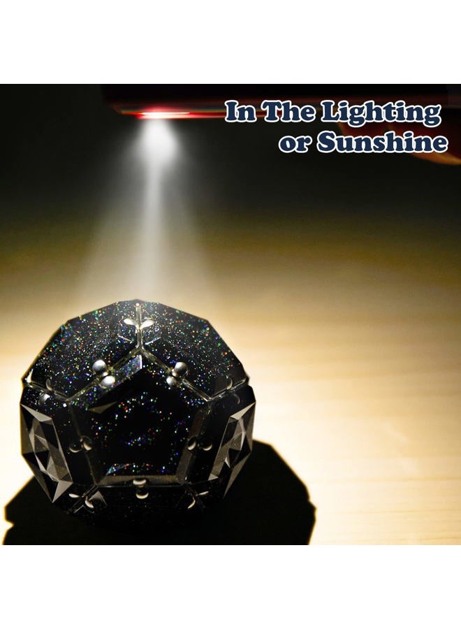 RoomyRoc Magnetic Fidget Sphere Magnets Balls - Crystal Black Holographic Glitter - Magnet Fidgets Toy - 12 Piece Set - Creativity Beyond Imagination, Inspirational, Recreational, Desk Toys for Adults - Image 2
