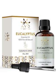 AVD Organics Avd Organics Eucalyptus Essential Oil 30ml Pure and Natural 100% Premium Therapeutic Grade Essential Oil for Bath Steam Hair 1 fl oz  - Image 2