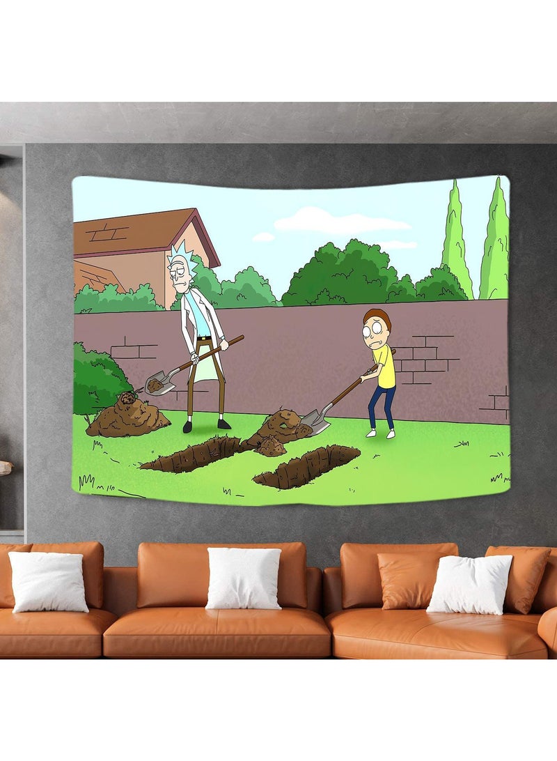 Y&D Hippy Art Wall Decorative Cloth Cartoon Tapestry Tapestry Room Background Cloth Tapestry