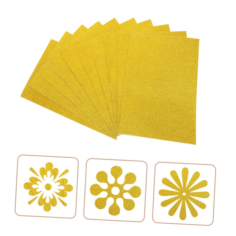 Self Adhesive Glitter Paper 10Pcs for DIY Crafts Scrapbooking Wrapping Origami Art Projects - Image 4