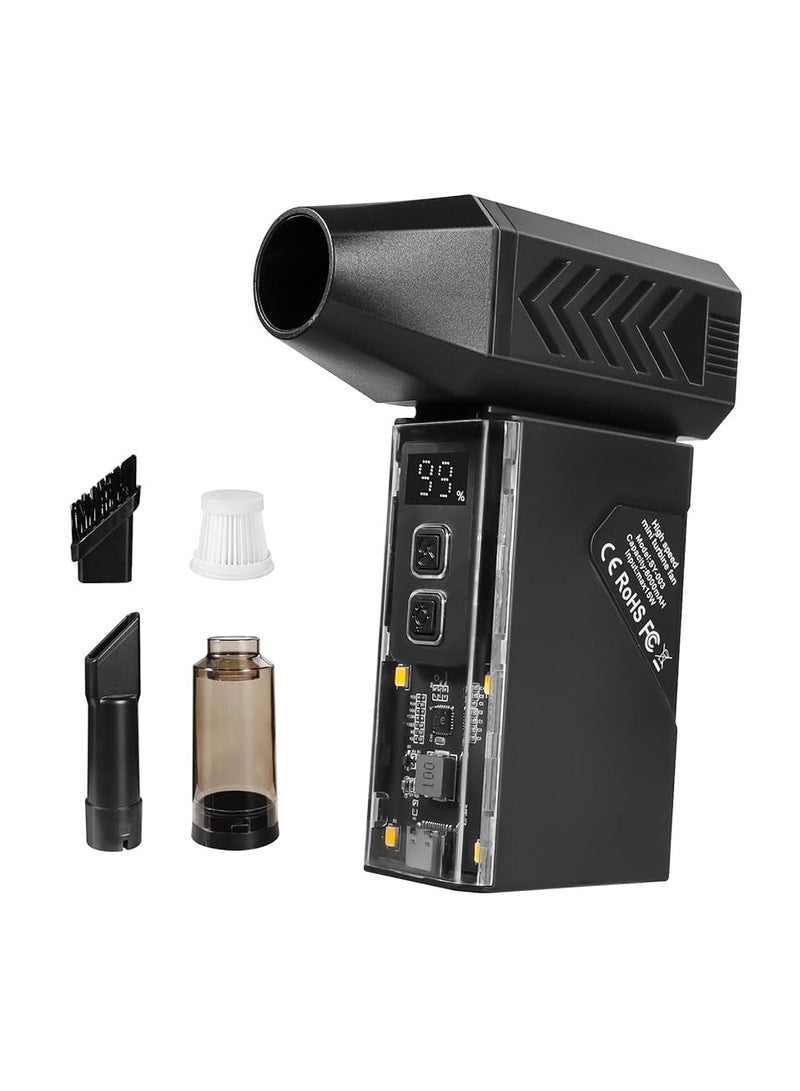 SY003 3rd Generation Digital Display Mini Turbo Fan – 130,000 RPM, 8000mAh Violent Vacuum Cleaner Fan, LED Display, Compact & Portable - Image 1