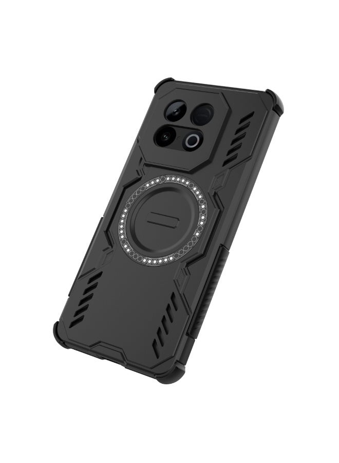 Case For Vivo iQOO Z10 Turbo Pro 5G  ,- Ultra Premium Quality Cover - Heavy Duty Armor Shockproof Case Slip-Resistant - Anti-Scratch Protective Cover - Black - Image 4