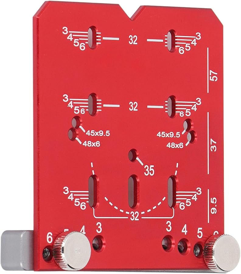 35 ملم قابل للتعديل أداة رف المفصل الخزانة سبيكة الألومنيوم دليل الحفر الدقيق المحمول - Image 5