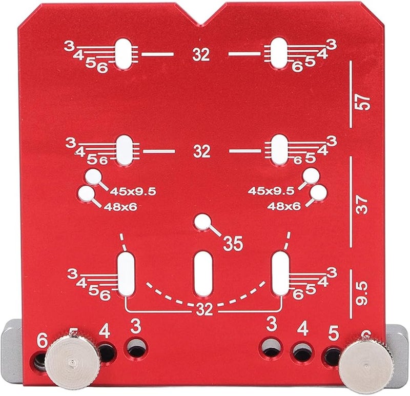 35 ملم قابل للتعديل أداة رف المفصل الخزانة سبيكة الألومنيوم دليل الحفر الدقيق المحمول - Image 3