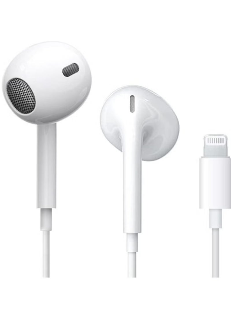 LIXES Apple MFi Certified Lightning Headphones for iPhone 14 - Wired In-Ear Stereo Headset with Microphone & Volume Control  - Image 1