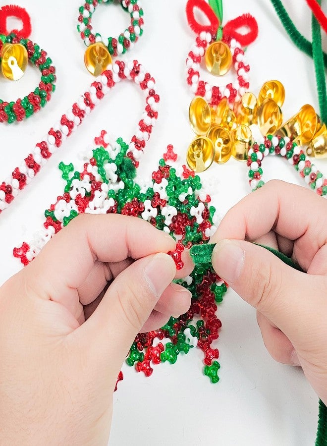 Jolbndcv Christmas Beaded Ornaments Kit 1871 Pcs Plastic Tri Beads for Xmas Christmas Hanging Decoration - Image 4