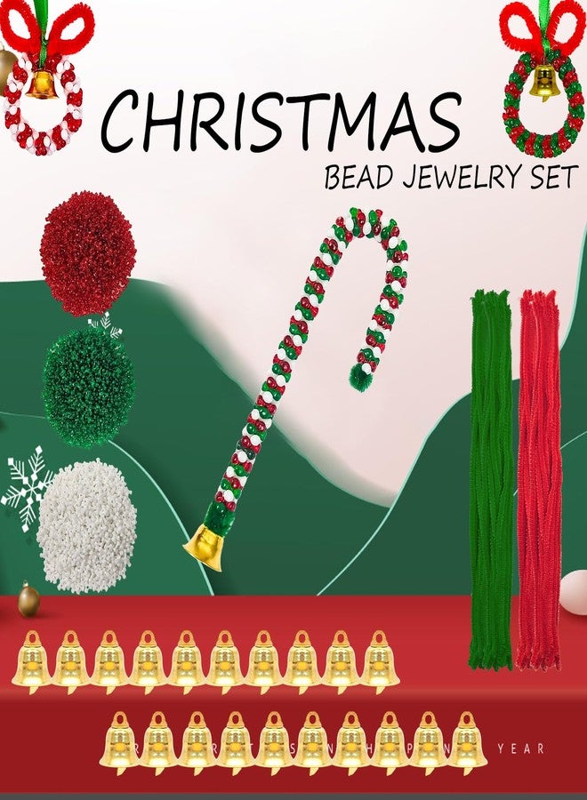 Jolbndcv Christmas Beaded Ornaments Kit 1871 Pcs Plastic Tri Beads for Xmas Christmas Hanging Decoration - Image 3