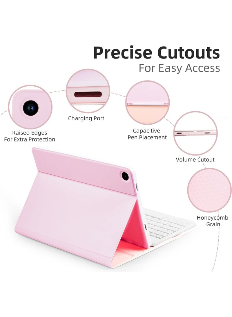 Rock Pow 3in1 Keyboard Mouse Case for Samsung Galaxy Tab A9 Plus 11 inch (SM-X210/X216/X218), 7 Color Rainbow Backlit Detachable Keyboard with Type-C Charging Magnetic Cover for Tablet A9+ 11inch 2023 5G - Image 4