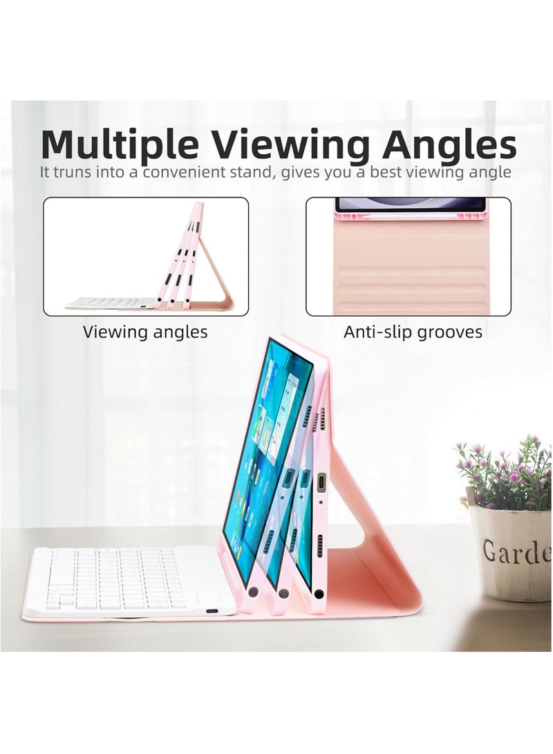 Rock Pow 3in1 Keyboard Mouse Case for Samsung Galaxy Tab A9 Plus 11 inch (SM-X210/X216/X218), 7 Color Rainbow Backlit Detachable Keyboard with Type-C Charging Magnetic Cover for Tablet A9+ 11inch 2023 5G - Image 3