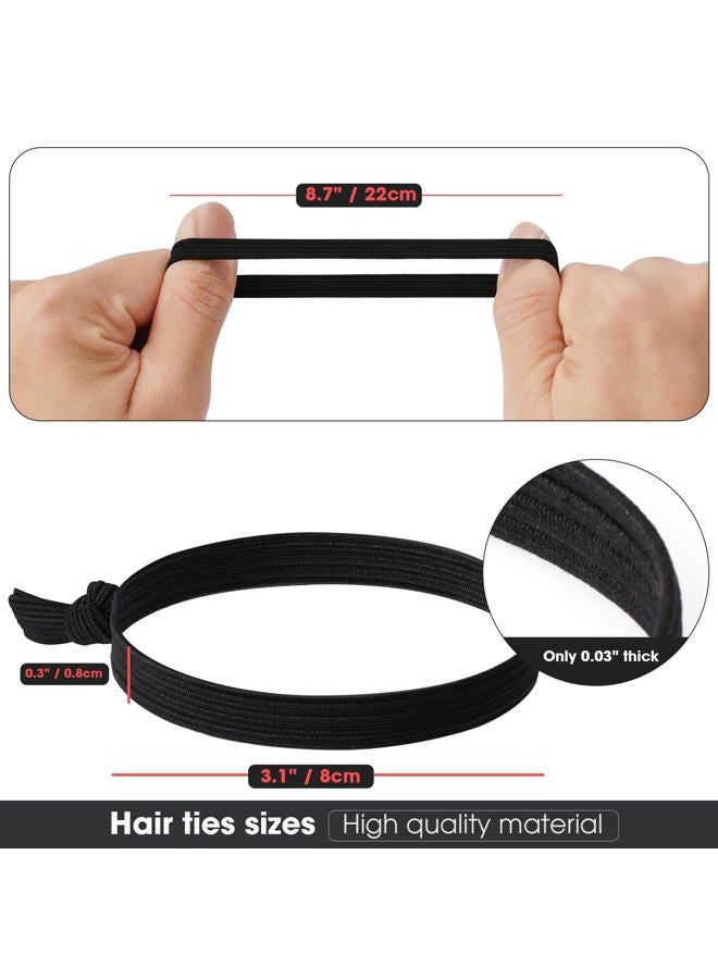 EasYoung 10-Pcs Knotted Wide Men Hair Ties For Guys, for Buns Curly Thick Dense Hair Elastic Hair Ties For Men & Women, No Crease Hair Coils Hair Ties Men with Long Hair - Image 4
