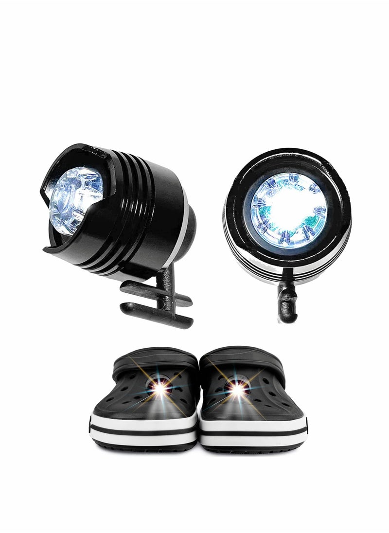 Excefore 2 Pcs Croc Charm Croc Headlights Waterproof Shoes Lights Charms for Dog Walking Handy Camping Suitable for Adults Kids  - Image 1