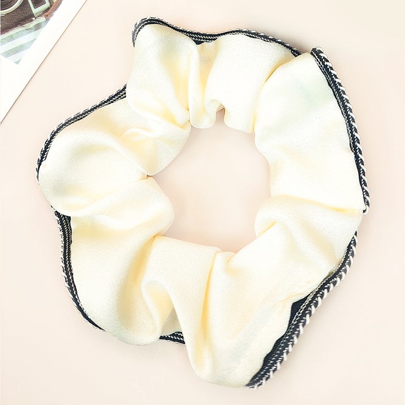 Solid Color Fashion Elegant Trim Satin Large Intestine Hair Band Women'S Hair Tie Rope All-Match Temperament Hair Rope Hair Accessories - Image 1