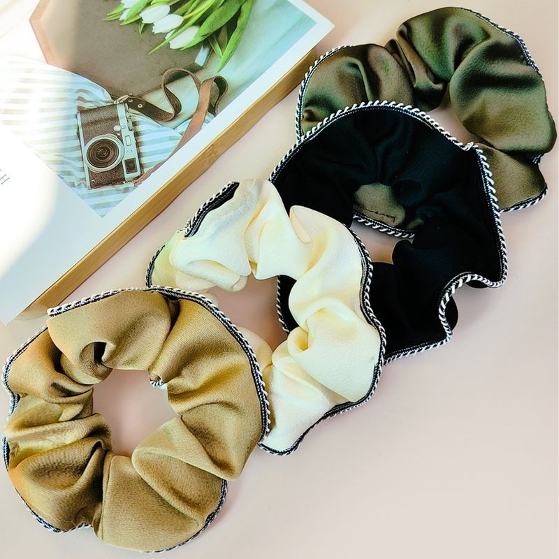 Solid Color Fashion Elegant Trim Satin Large Intestine Hair Band Women'S Hair Tie Rope All-Match Temperament Hair Rope Hair Accessories - Image 5