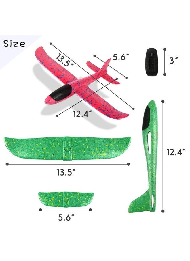 Mypre Foam Airplanes for Kids Toddler 3 Flight Mode 13.5" Foam Glider Stunt Airplane Toy for 3+ Year Old Model Airplanes Kits Aircraft Hand Throwing Planes Flying Aeroplane Birthday Party Favor Gift 4pcs  - Image 1