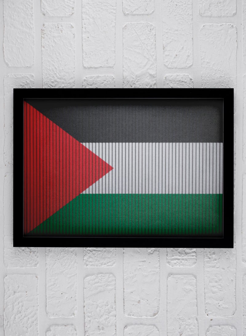 لوحة جدارية بوستر بإطار بتصميم علم فلسطين، للمنزل، غرفة المعيشة، المكتب، الديكور - Image 1