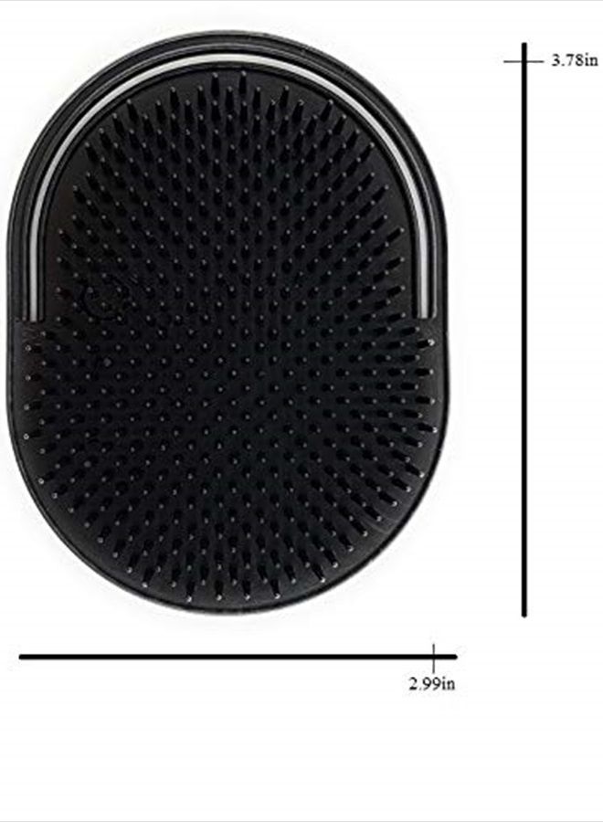 Pocket Palm Combs Brush for Men, Women and Pets Grooming Brush, Pack of 6, (Black) Made in U.S.A