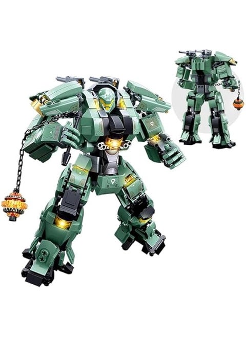 Transforming Mech Robot Building Blocks Set,Destroy Warrior City Action Mech Model Building Kit, 542 Pieces Cool Robots Toys Gift for Adults and Kids Boys 6 7 8 10+