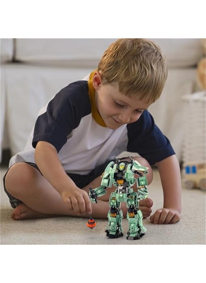 null - Transforming Mech Robot Building Blocks Set,Destroy Warrior City Action Mech Model Building Kit, 542 Pieces Cool Robots Toys Gift for Adults and Kids Boys 6 7 8 10+ - Image 1