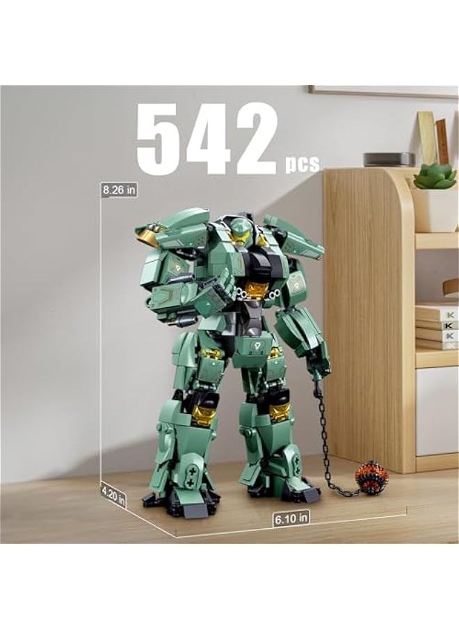 null - Transforming Mech Robot Building Blocks Set,Destroy Warrior City Action Mech Model Building Kit, 542 Pieces Cool Robots Toys Gift for Adults and Kids Boys 6 7 8 10+ - Image 1