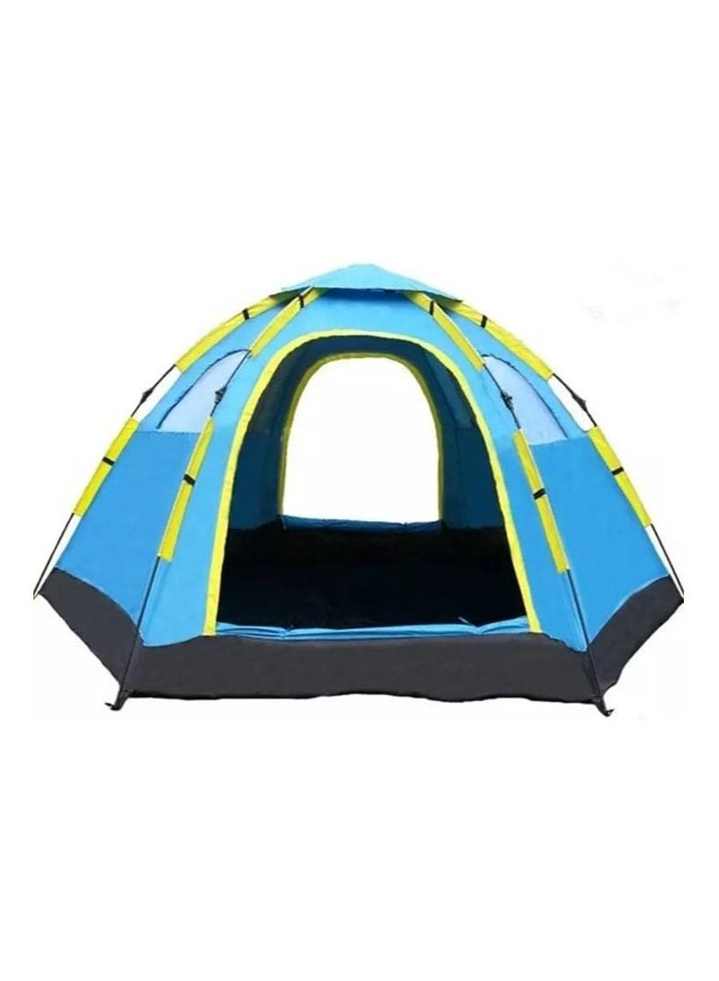 Yulan Pop Up Tents for Camping, 3-4 Person Instant Camping Tents with Waterproof & Windproof, Portable Family Camping Tens for Backpacking Outdoor Camping Mountaineering Multi Color YL21517-588 - Image 1
