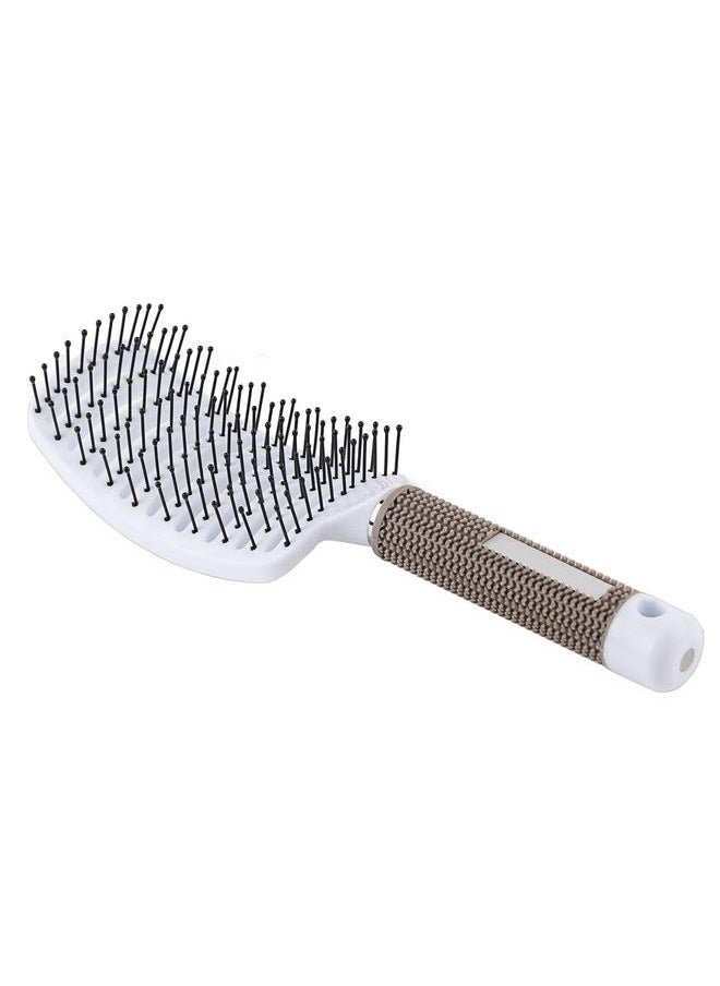 Thoraya Hair Brush Curved Massage Comb Salon Hairdressing Tool Anti skid(White)  - Image 1