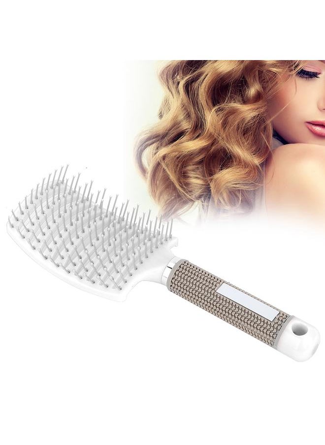 Thoraya Hair Brush Curved Massage Comb Salon Hairdressing Tool Anti skid(White)  - Image 5
