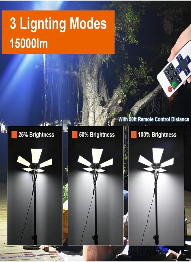 Cady One Fishing rod and rod and waterproof LED lamp with remote control 800 watts portable multi-use for camping and trips  - Image 2