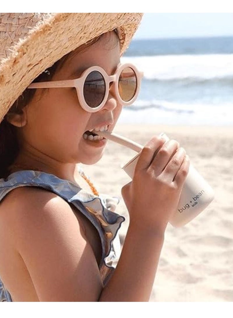 bug + bean kids Sunglasses- Baby Kids Fashion Round Sunglasses UV400 Sun Protection Cute Polarized Girls Eyewear Boys Vintage Sunglasses Outdoor Round U2K6 - Image 2