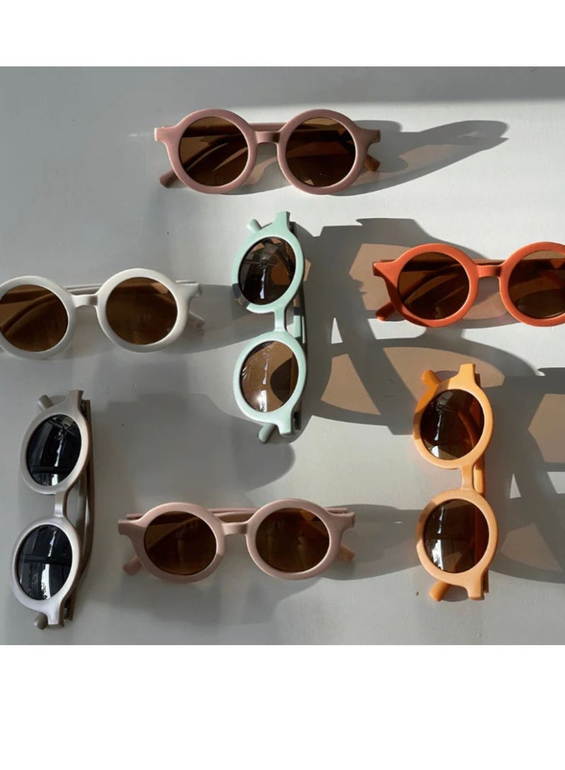 bug + bean kids Sunglasses- Baby Kids Fashion Round Sunglasses UV400 Sun Protection Cute Polarized Girls Eyewear Boys Vintage Sunglasses Outdoor Round U2K6 - Image 5