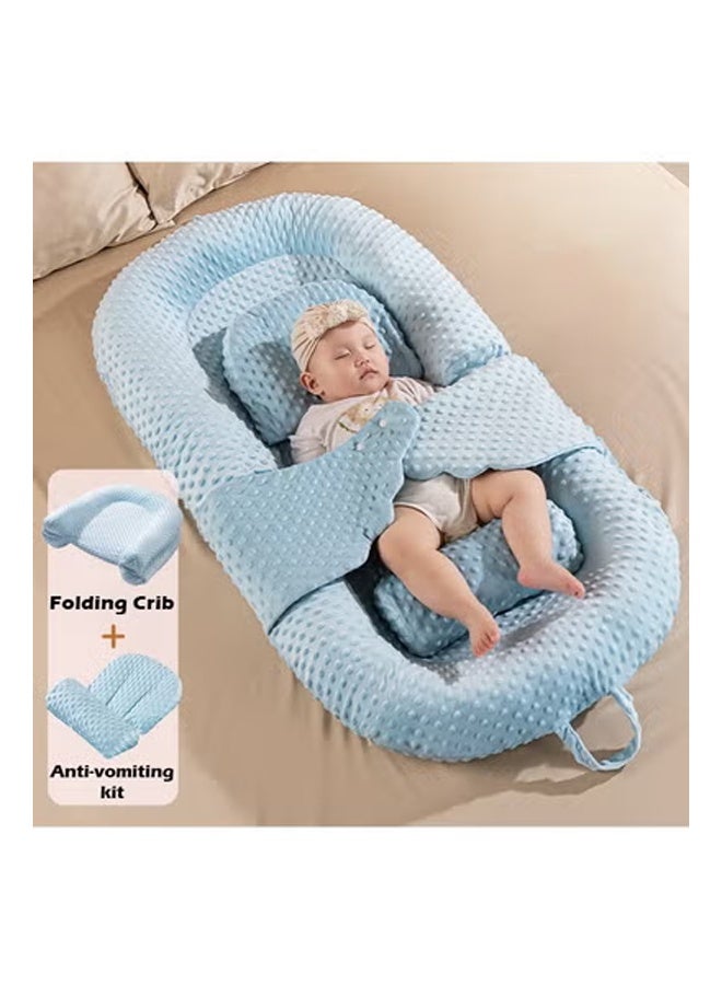 كلناميان سرير نوم ملائم بشكل مريح لسرير الأطفال مع وسادة مضادة للقيء، وكرسي محمول للرضع وبساط نوم مهدئ - Image 1
