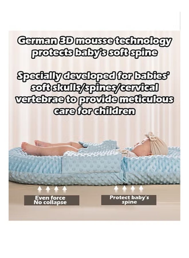 كلناميان سرير نوم ملائم بشكل مريح لسرير الأطفال مع وسادة مضادة للقيء، وكرسي محمول للرضع وبساط نوم مهدئ - Image 3