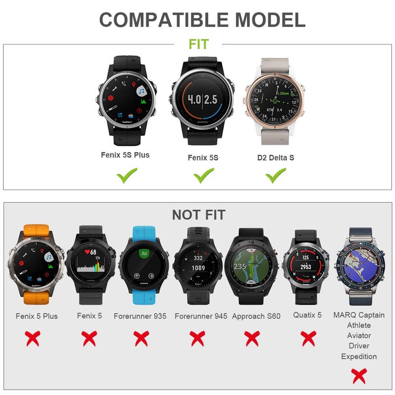 ANCOOL حزام ساعة ANCOOL لفينيكس 5S/6S/7S 20 مم حزام ساعة سيليكون ناعم لفينيكس 5S بلس/6S برو/7S برو (أسود) - Image 4