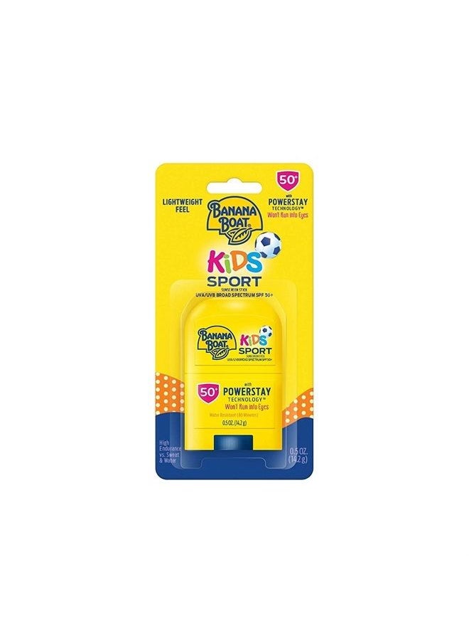 BANANA BOAT Kids Sport Broad Spectrum Sunscreen Stick with SPF 50, 0.5 Ounce  - Image 1