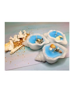 Generic Decorative concrete shell scented candles 3 pcs 