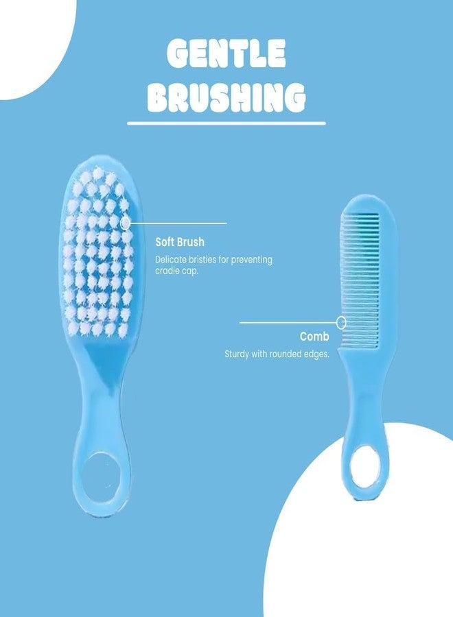 WEZOSHINET 8 in 1 Portable Manicure Grooming Kit for New Born Baby Healthcare Accessories Set to Keep Infants & Toddlers Clean|Perfect Nursery Gift with Nail, Hair, Ear Grooming Tools for Kids (Blue) - Image 2
