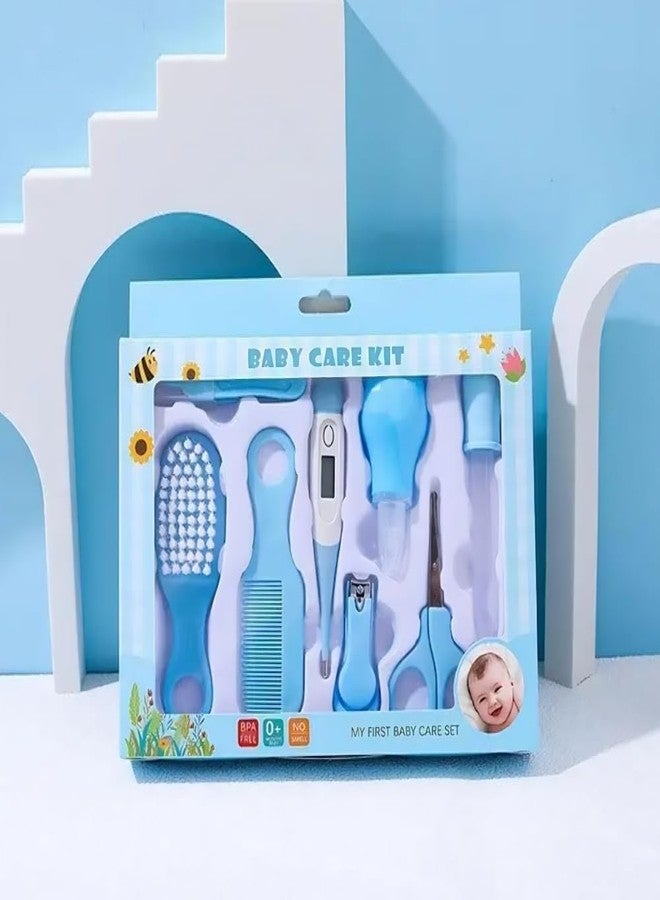 WEZOSHINET 8 in 1 Portable Manicure Grooming Kit for New Born Baby Healthcare Accessories Set to Keep Infants & Toddlers Clean|Perfect Nursery Gift with Nail, Hair, Ear Grooming Tools for Kids (Blue) - Image 5