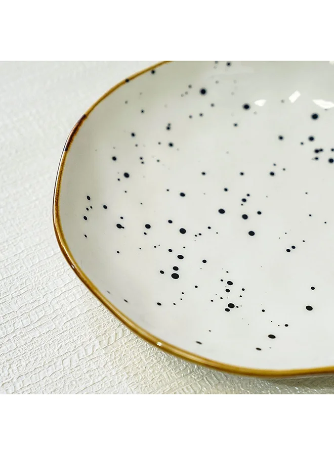 DANUBE HOME Aadira Soup Plate Fine Porcelain Elegant Tableware Versatile Soup Plate High Quality Dinnerware For Home Kitchen & Dining Room L20.5xW20.5xH4cm White
