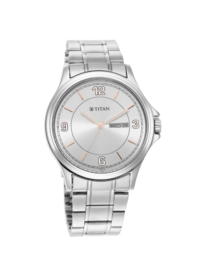 تيتان Men's Stainless Steel Analog Watch 1870SM01 - 44 mm